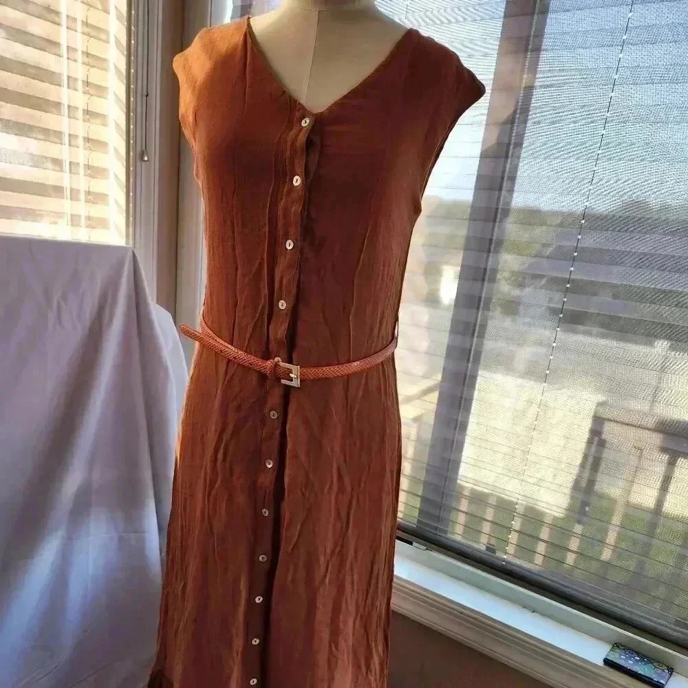 NANETTE LEPORE V-neck Button Front Midi Dress Size 6 - Picture 1 of 8